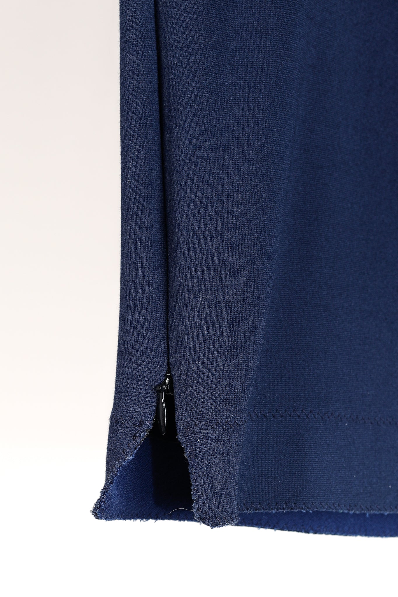 Marie Saint Pierre Louane Zipper Seam Navy Skirt