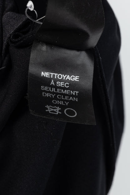 Marie Saint Pierre Black Neoprene Trimmed-Puff-Sleeve T-Shirt