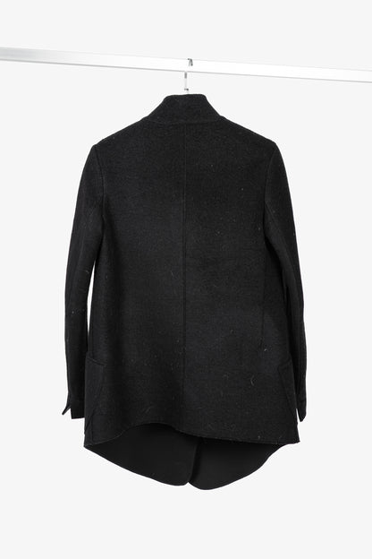 Marie Saint Pierre Black Boiled-Wool Blazer