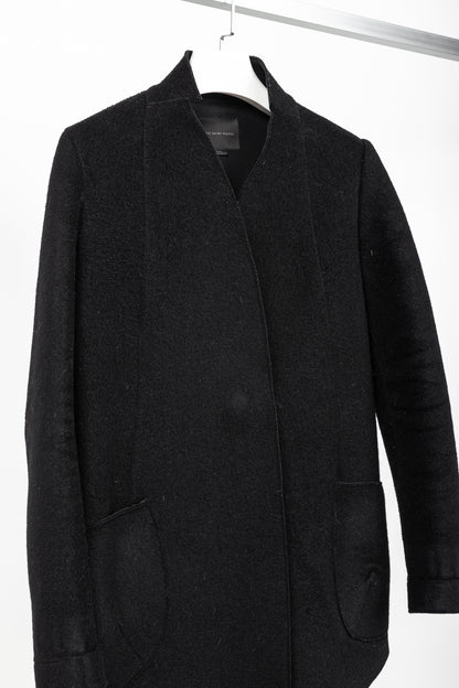 Marie Saint Pierre Black Boiled-Wool Blazer