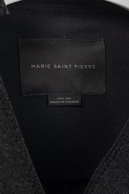 Marie Saint Pierre Black Boiled-Wool Blazer