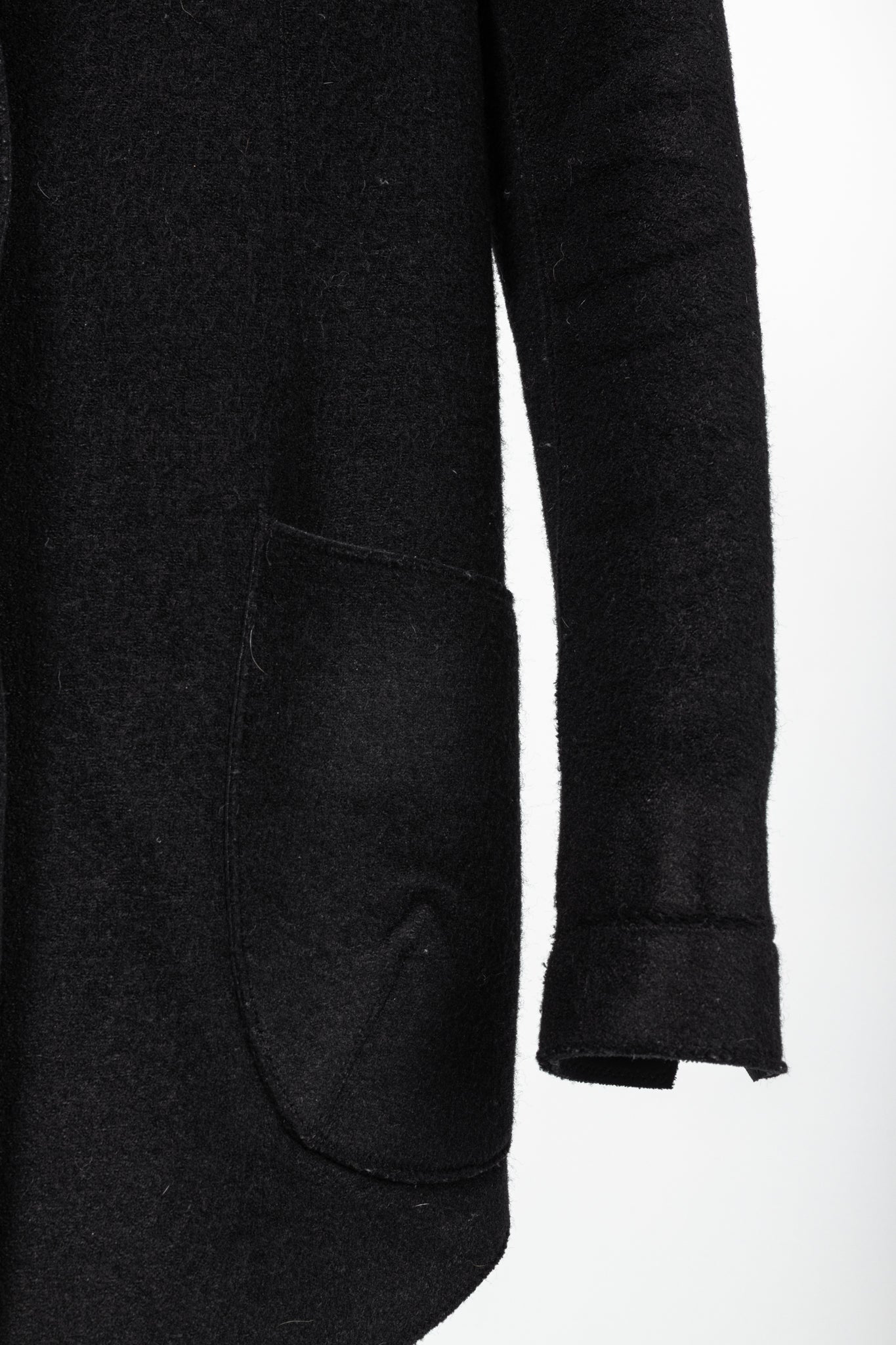 Marie Saint Pierre Black Boiled-Wool Blazer