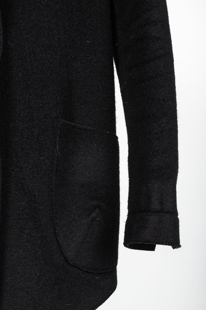 Marie Saint Pierre Black Boiled-Wool Blazer