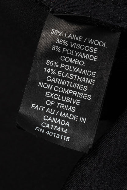 Marie Saint Pierre Black Boiled-Wool Blazer
