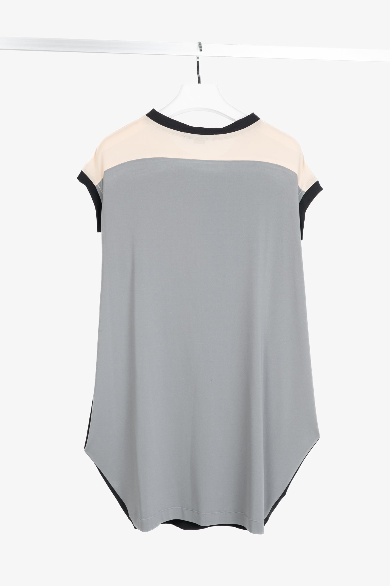 Marie Saint Pierre Black & Grey Colourblock Jersey Tunic