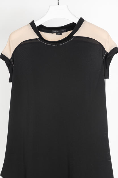 Marie Saint Pierre Black & Grey Colourblock Jersey Tunic