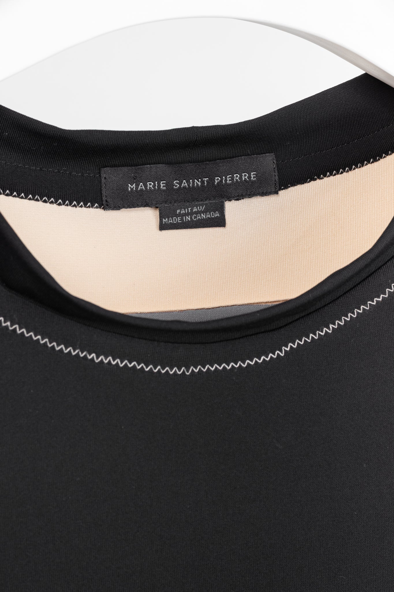 Marie Saint Pierre Black & Grey Colourblock Jersey Tunic