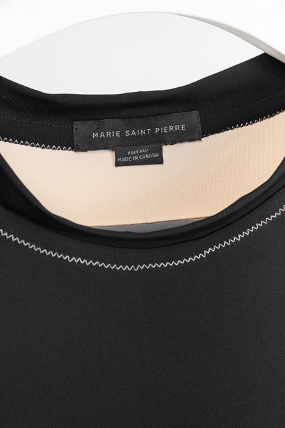 Marie Saint Pierre Black & Grey Colourblock Jersey Tunic