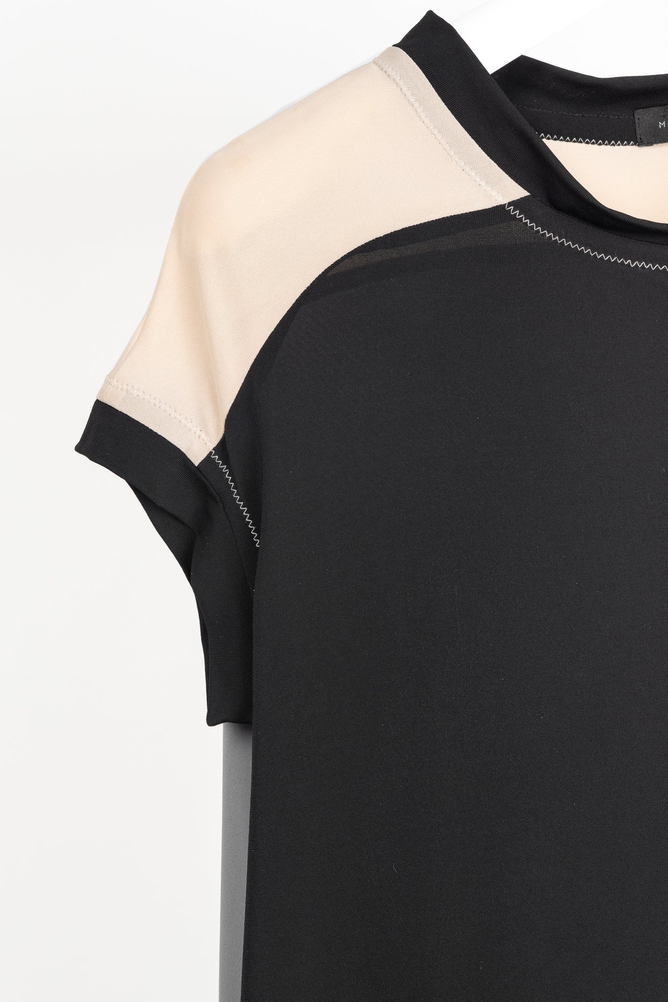 Marie Saint Pierre Black & Grey Colourblock Jersey Tunic