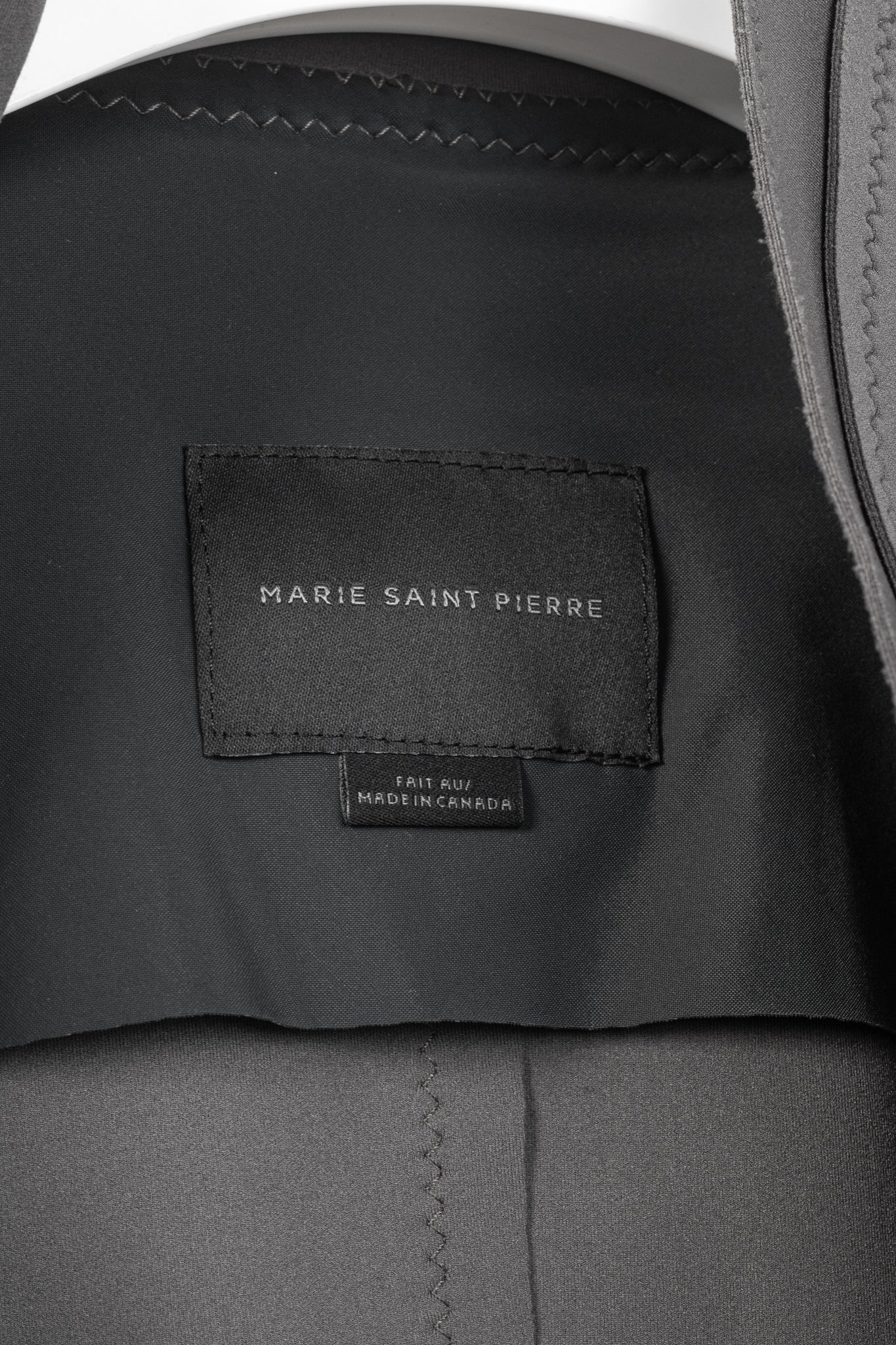 Marie Saint Pierre Grey Neoprene Open-Front Blazer