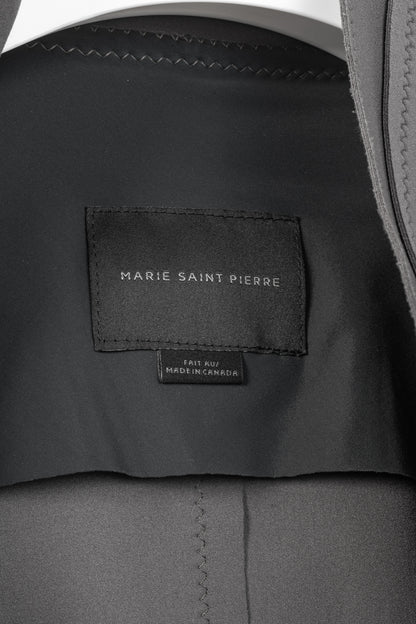 Marie Saint Pierre Grey Neoprene Open-Front Blazer