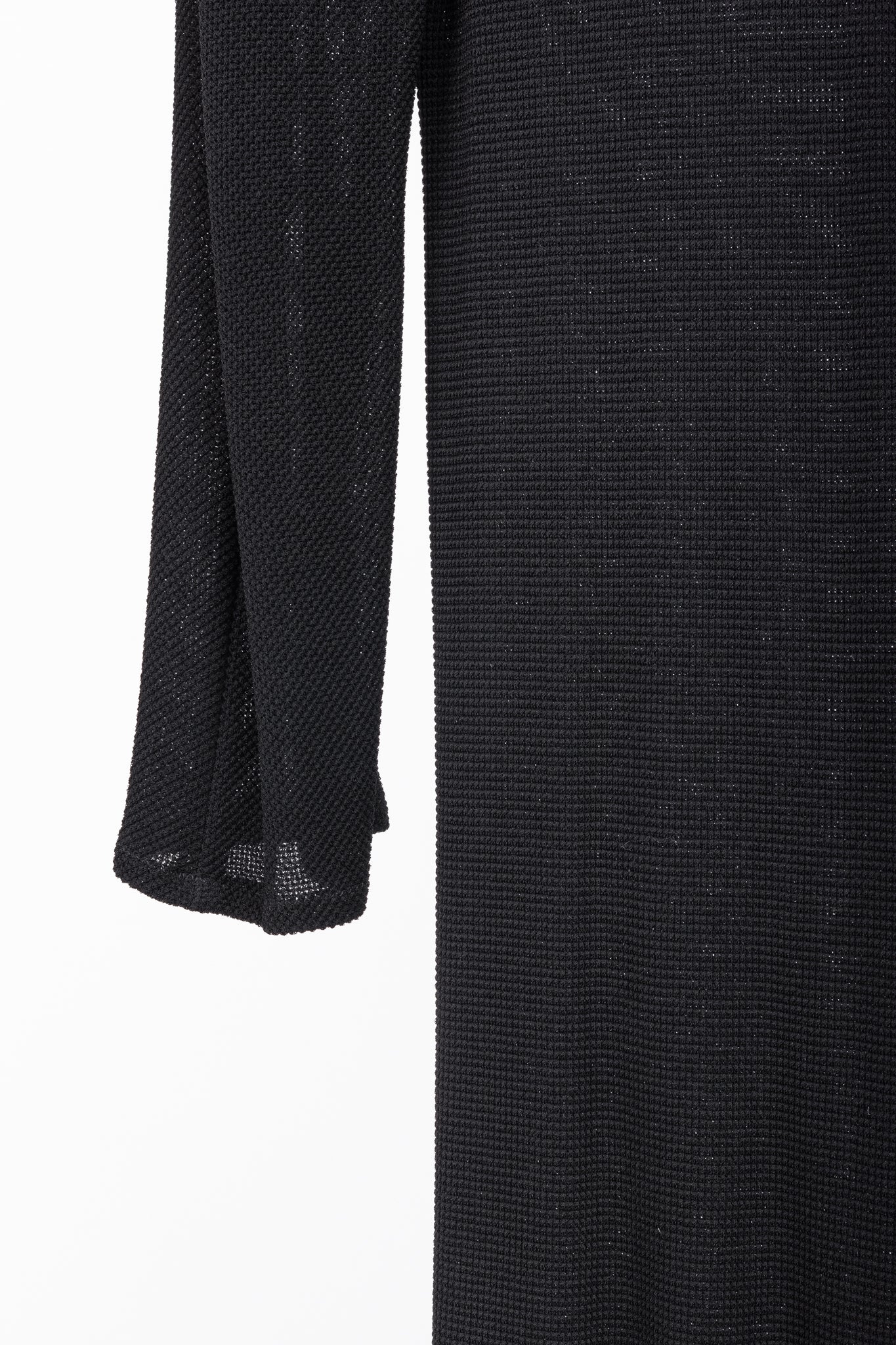 Marie Saint Pierre Black Mesh-Knit Asymmetrical Tunic