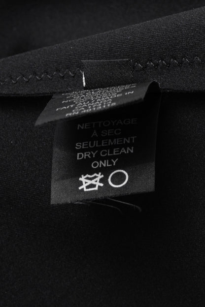 Marie Saint Pierre Black Neoprene Open-Front Ruffle-Pocket Coat