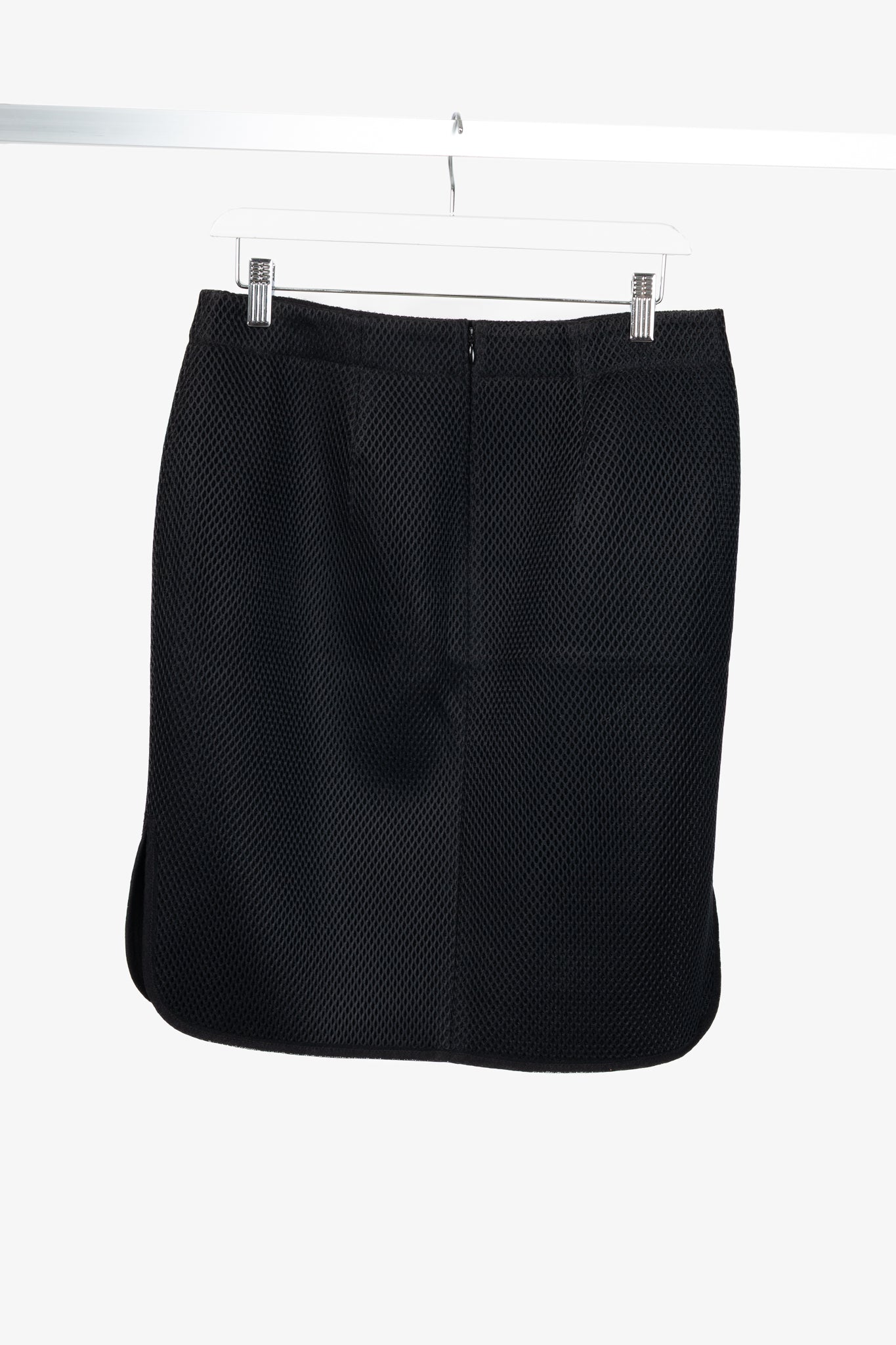 Marie Saint Pierre Westbury Black Honeycomb Scuba Pencil Skirt