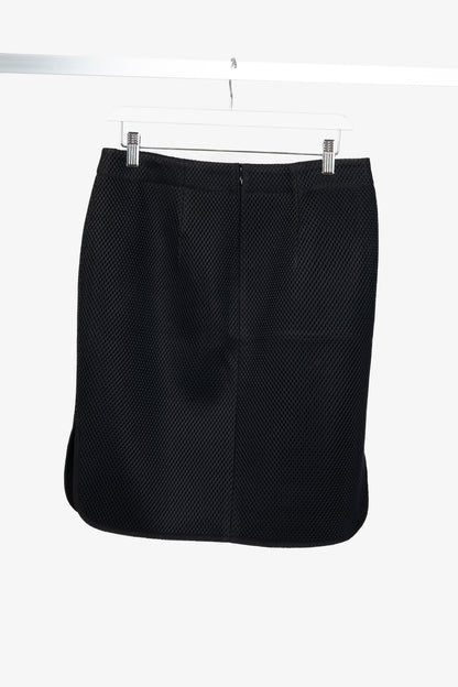 Marie Saint Pierre Westbury Black Honeycomb Scuba Pencil Skirt