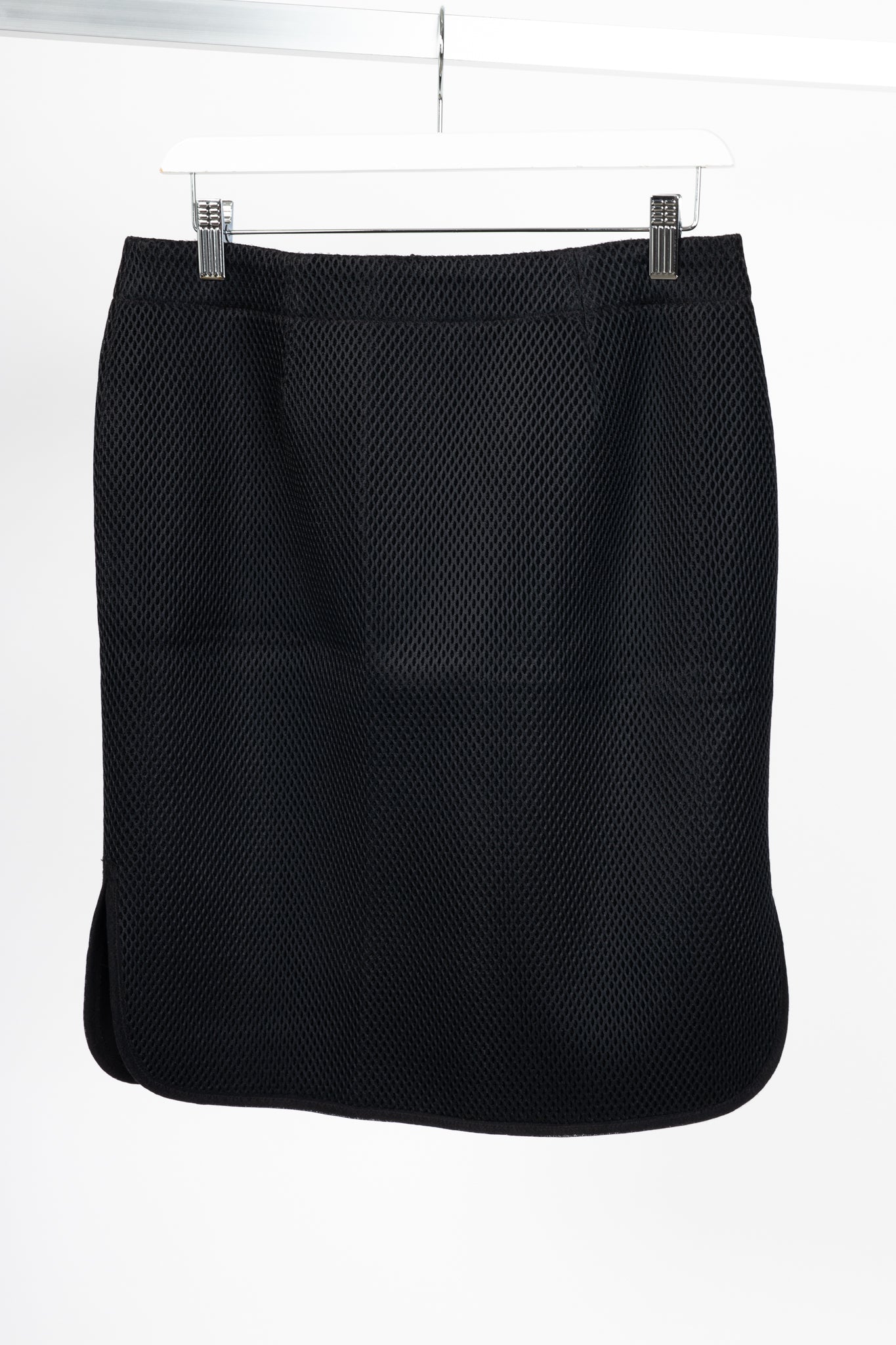 Marie Saint Pierre Westbury Black Honeycomb Scuba Pencil Skirt
