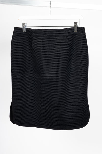 Marie Saint Pierre Westbury Black Honeycomb Scuba Pencil Skirt