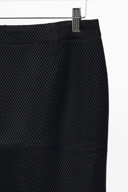 Marie Saint Pierre Westbury Black Honeycomb Scuba Pencil Skirt