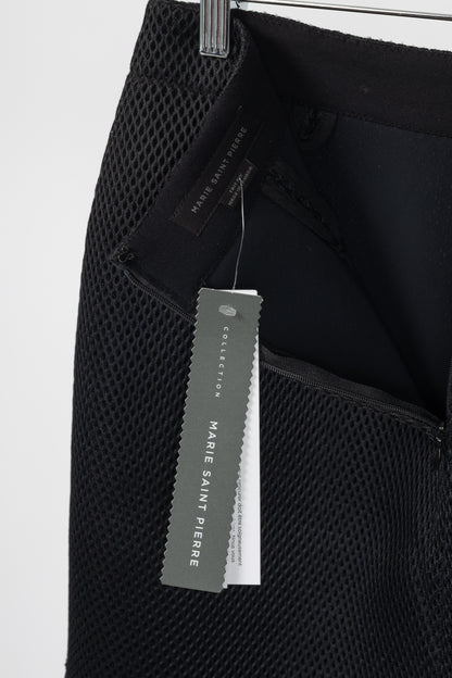 Marie Saint Pierre Westbury Black Honeycomb Scuba Pencil Skirt