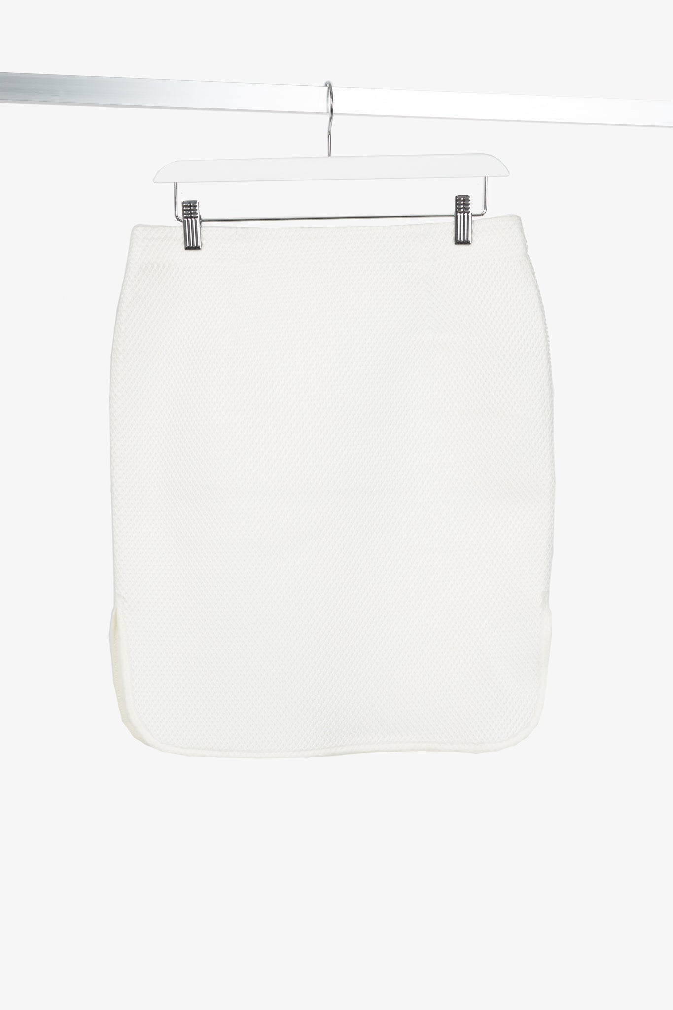 Marie Saint Pierre Westbury Chantilly & Bone Honeycomb Scuba Pencil Skirt