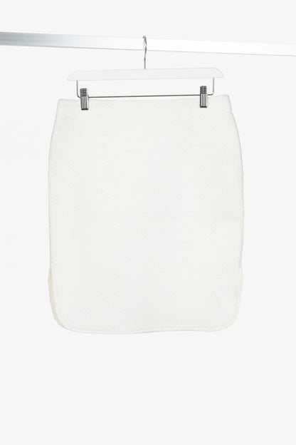 Marie Saint Pierre Westbury Chantilly & Bone Honeycomb Scuba Pencil Skirt