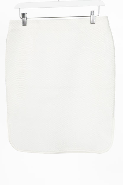 Marie Saint Pierre Westbury Chantilly & Bone Honeycomb Scuba Pencil Skirt