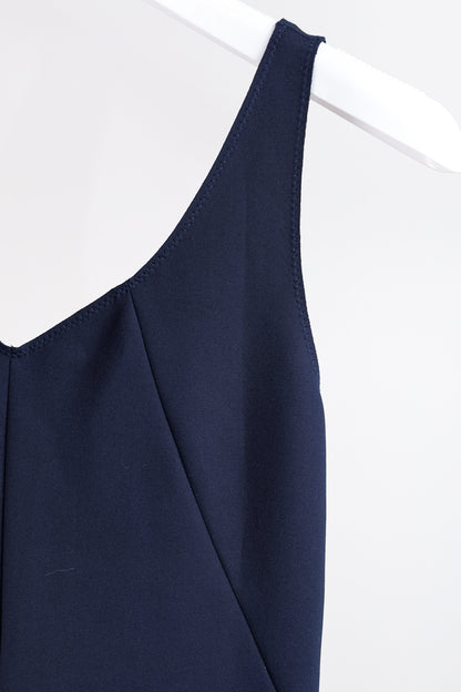 Marie Saint Pierre Navy Scuba Minimalist Dress