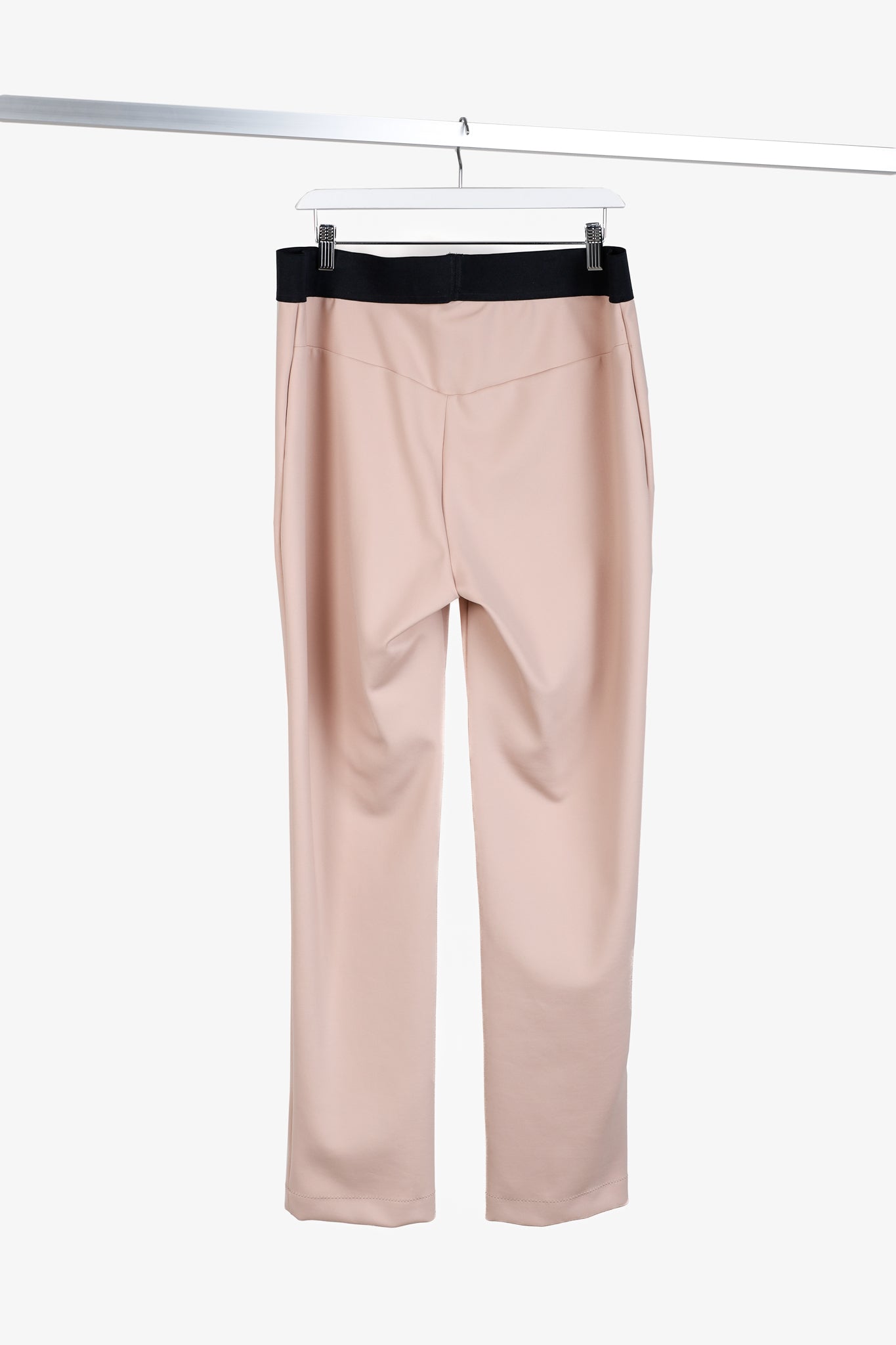 Marie Saint Pierre Peach Neoprene Straight-Leg Pants