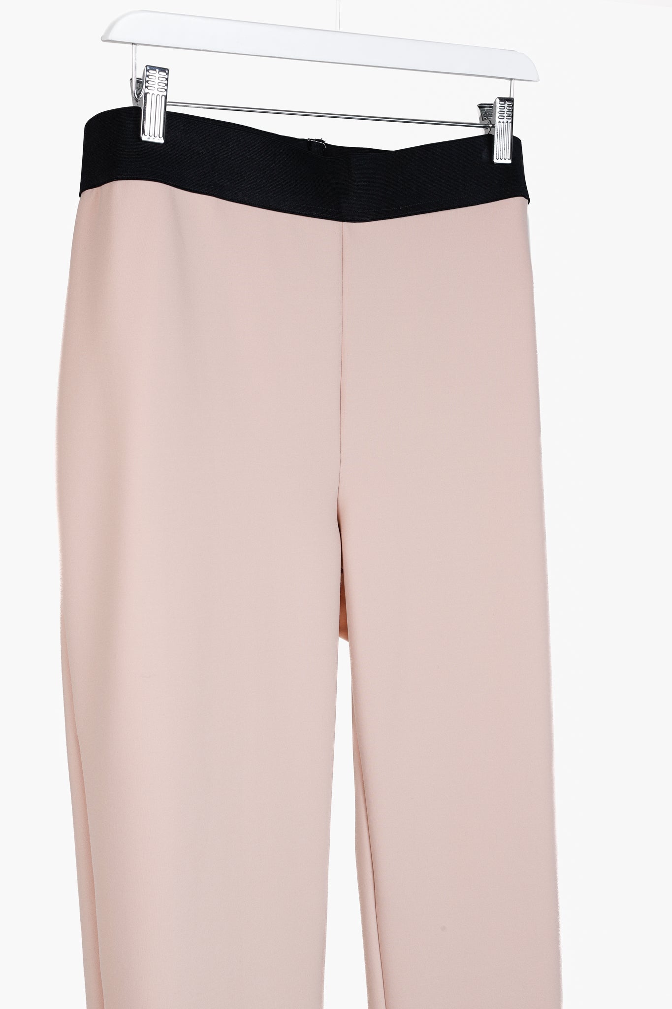 Marie Saint Pierre Peach Neoprene Straight-Leg Pants