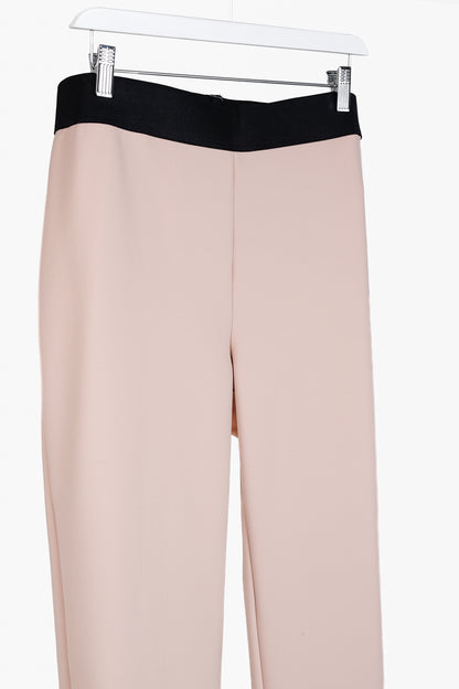 Marie Saint Pierre Peach Neoprene Straight-Leg Pants