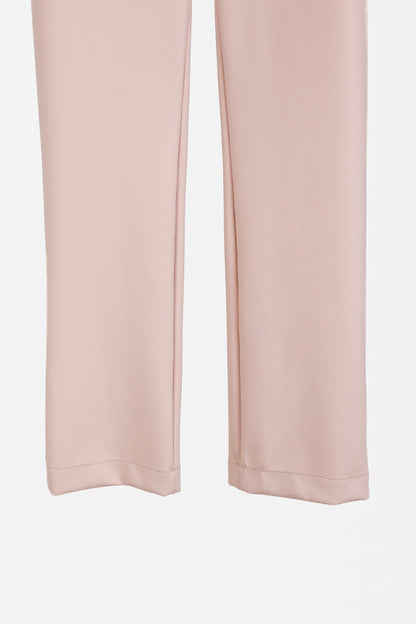 Marie Saint Pierre Peach Neoprene Straight-Leg Pants