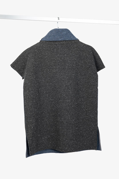 Marie Saint Pierre Reno Grey Speckled Neoprene Top