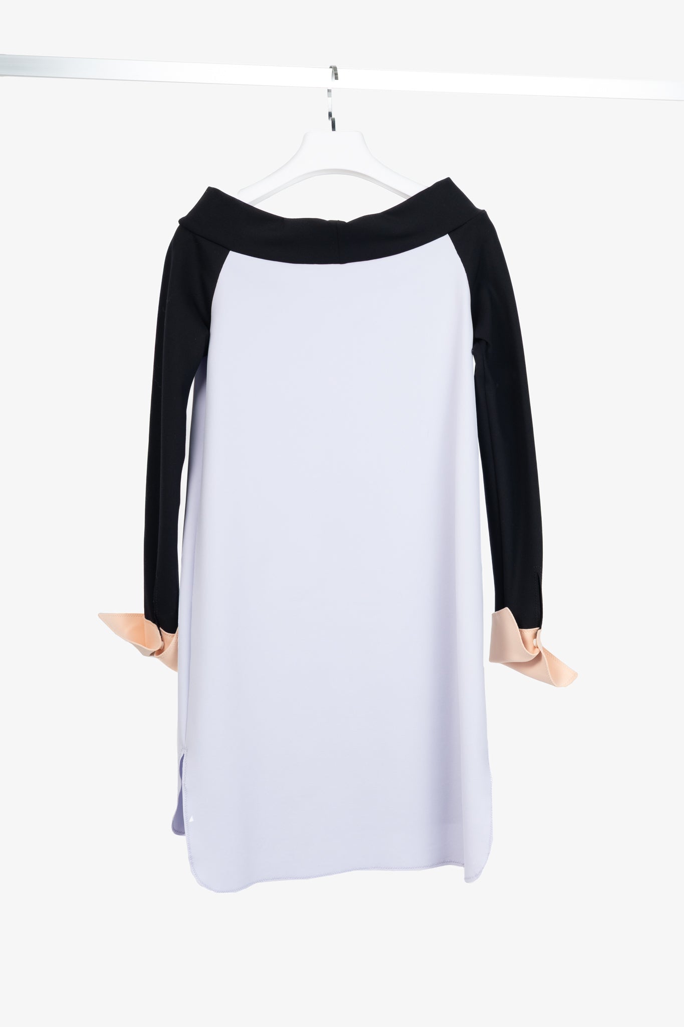Marie Saint Pierre Lilac Colourblock Fine-Scuba Dress