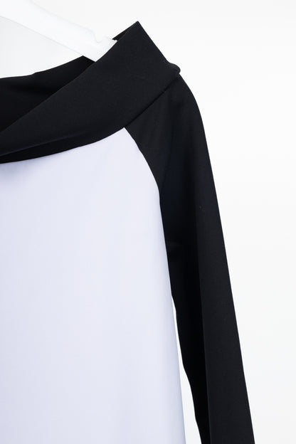 Marie Saint Pierre Lilac Colourblock Fine-Scuba Dress