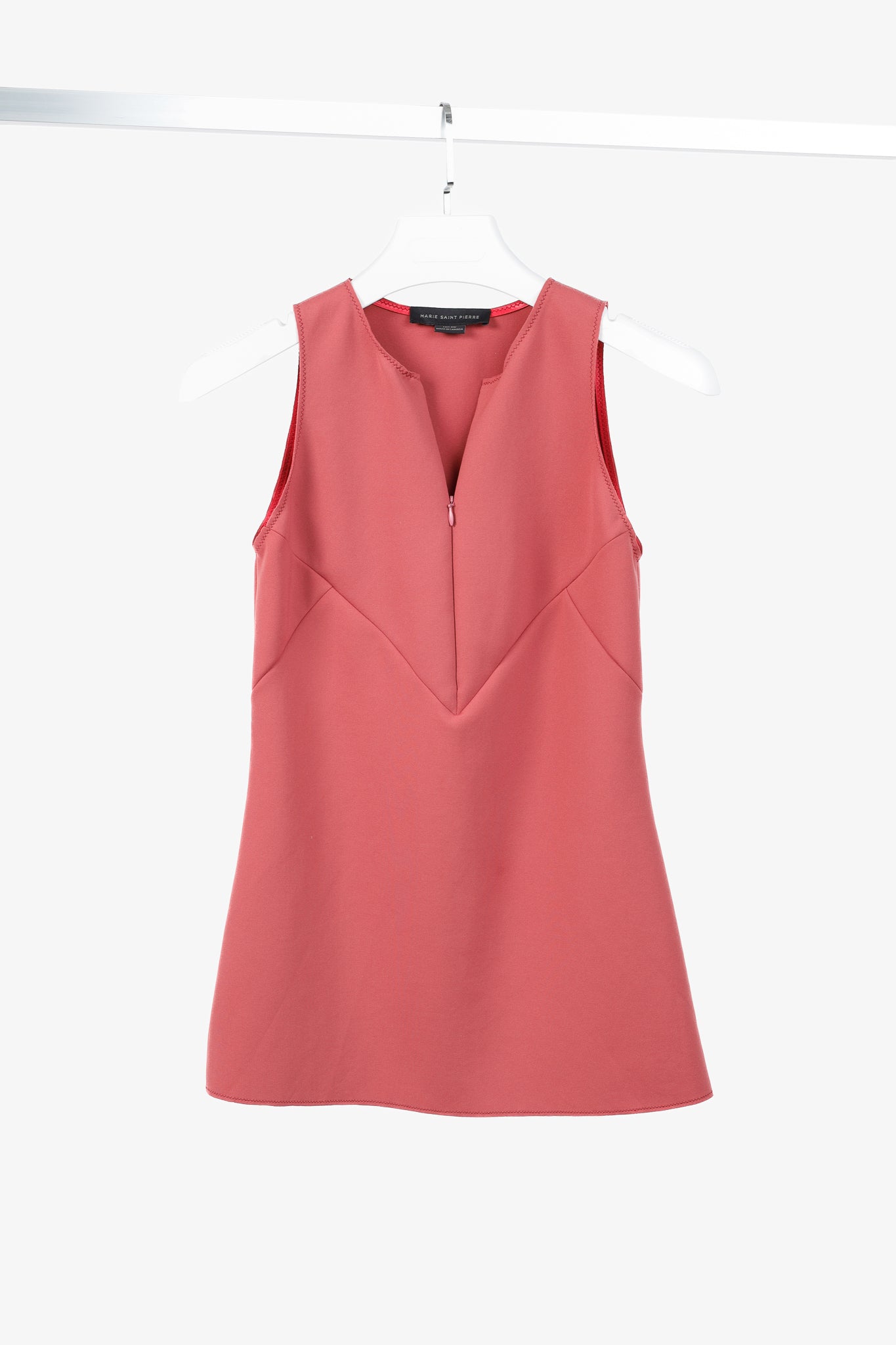 Marie Saint Pierre Lares Rose Neoprene Zip Tank