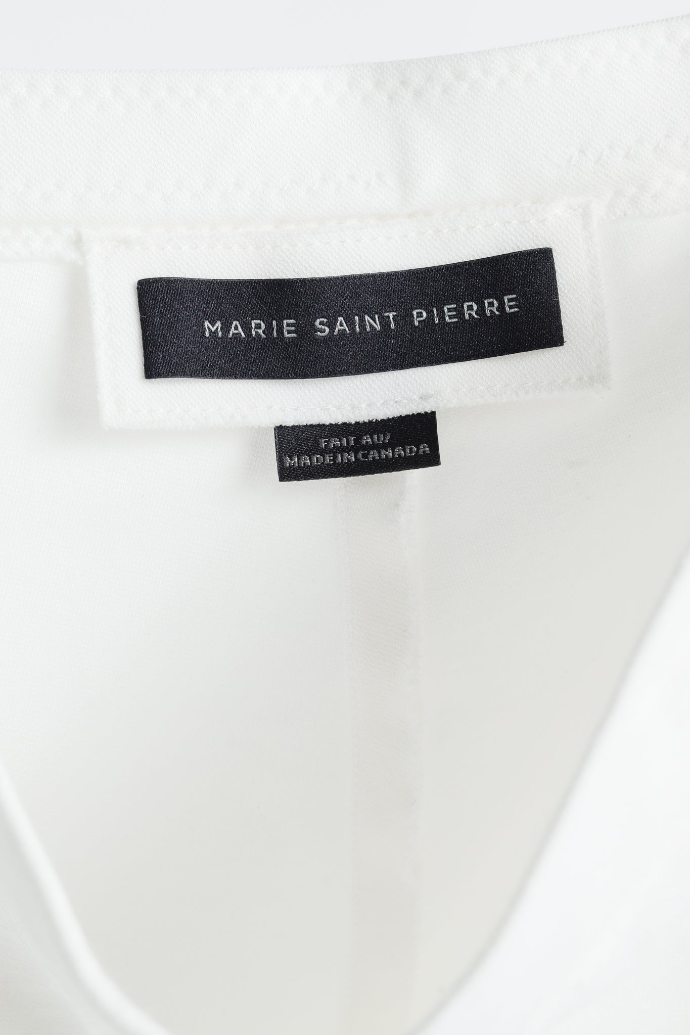 Marie Saint Pierre White Jersey Cropped Pull-On Pants