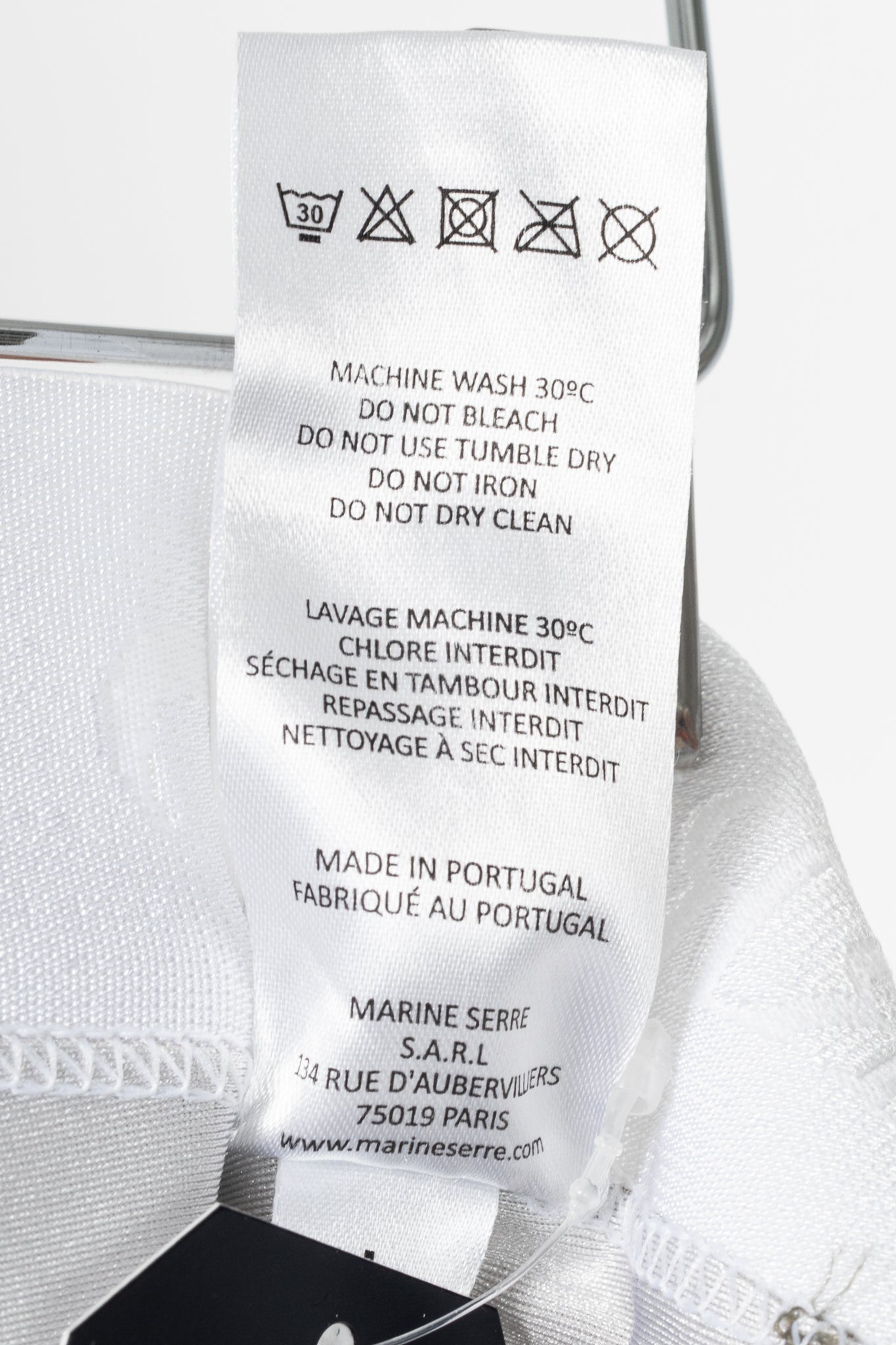 Marine Serre White Line FW20 Taupe Reflective Moon-Print Stirrup Leggings