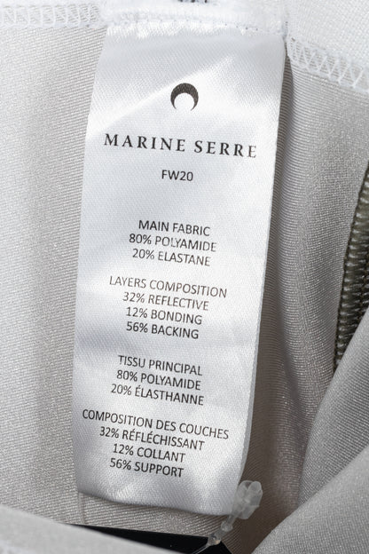 Marine Serre White Line FW20 Taupe Reflective Moon-Print Stirrup Leggings