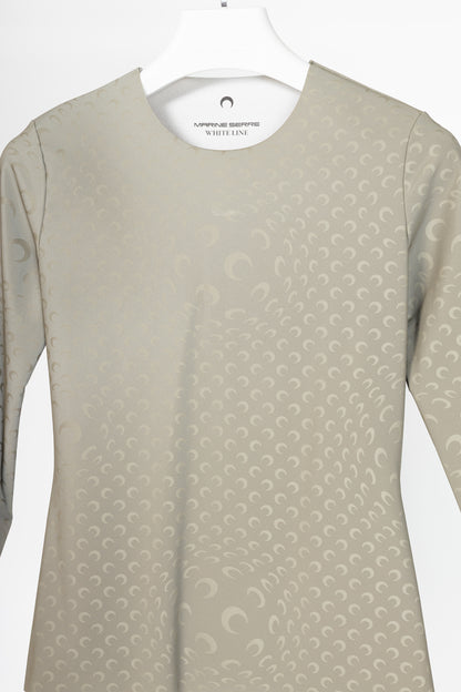 Marine Serre White Line FW20 Taupe Reflective Moon-Print Top
