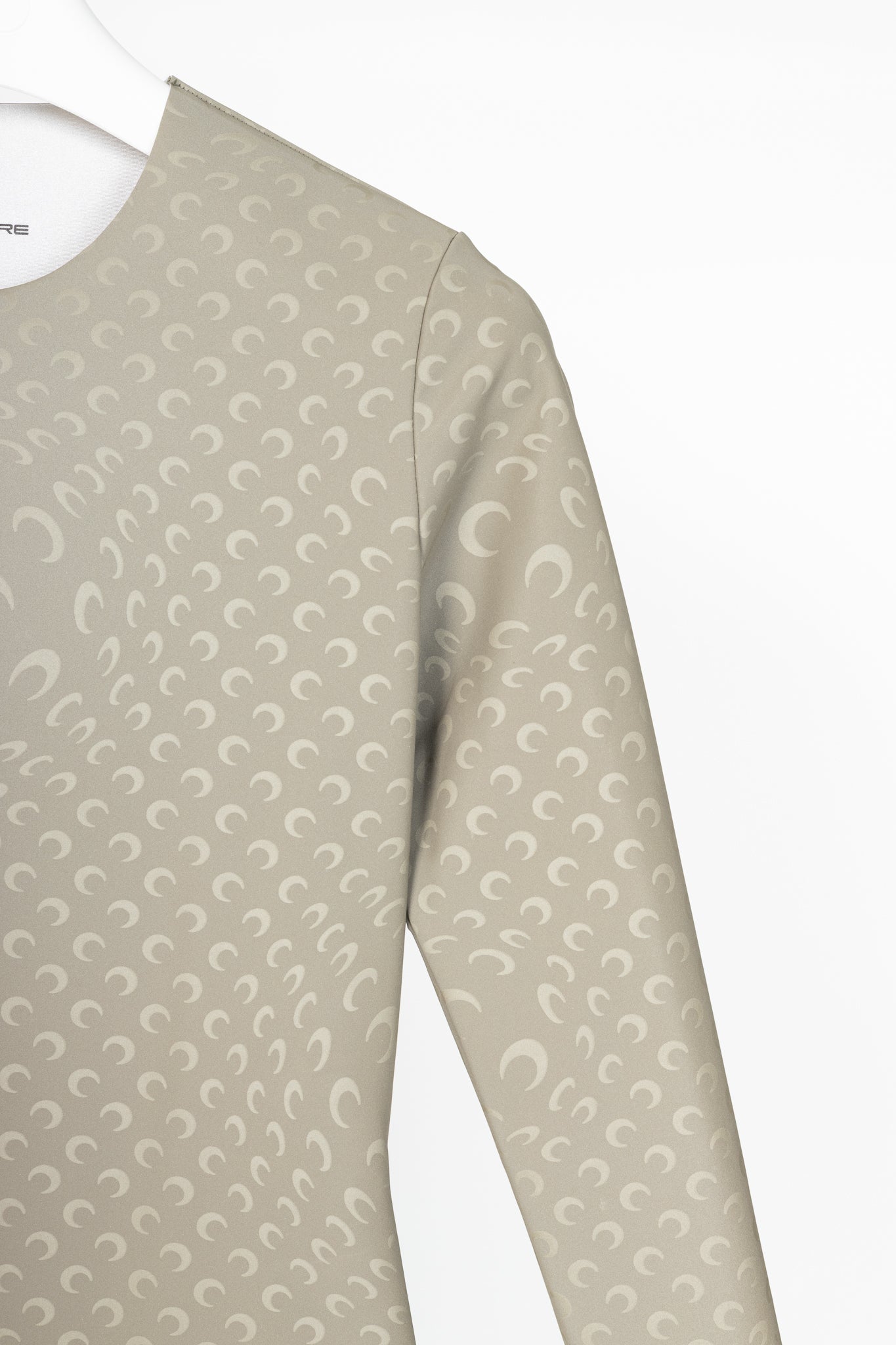 Marine Serre White Line FW20 Taupe Reflective Moon-Print Top