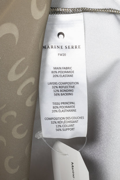Marine Serre White Line FW20 Taupe Reflective Moon-Print Top