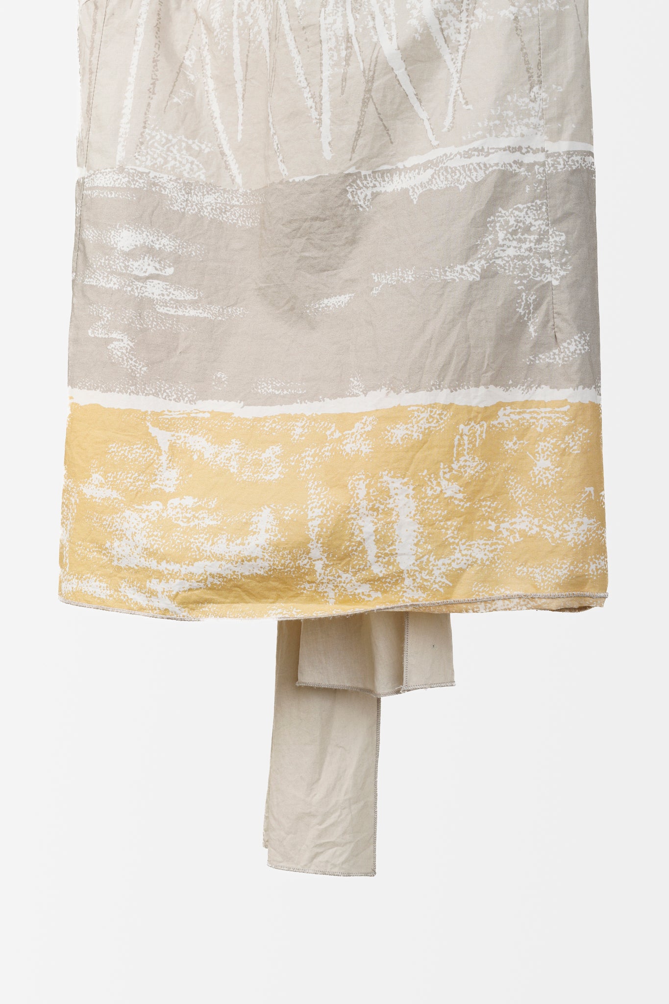 Marni Beige Ochre Yellow Print Tie-Back Blouse