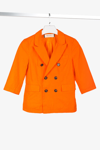Marni SS/12 Orange Cotton Double-Breasted Blazer