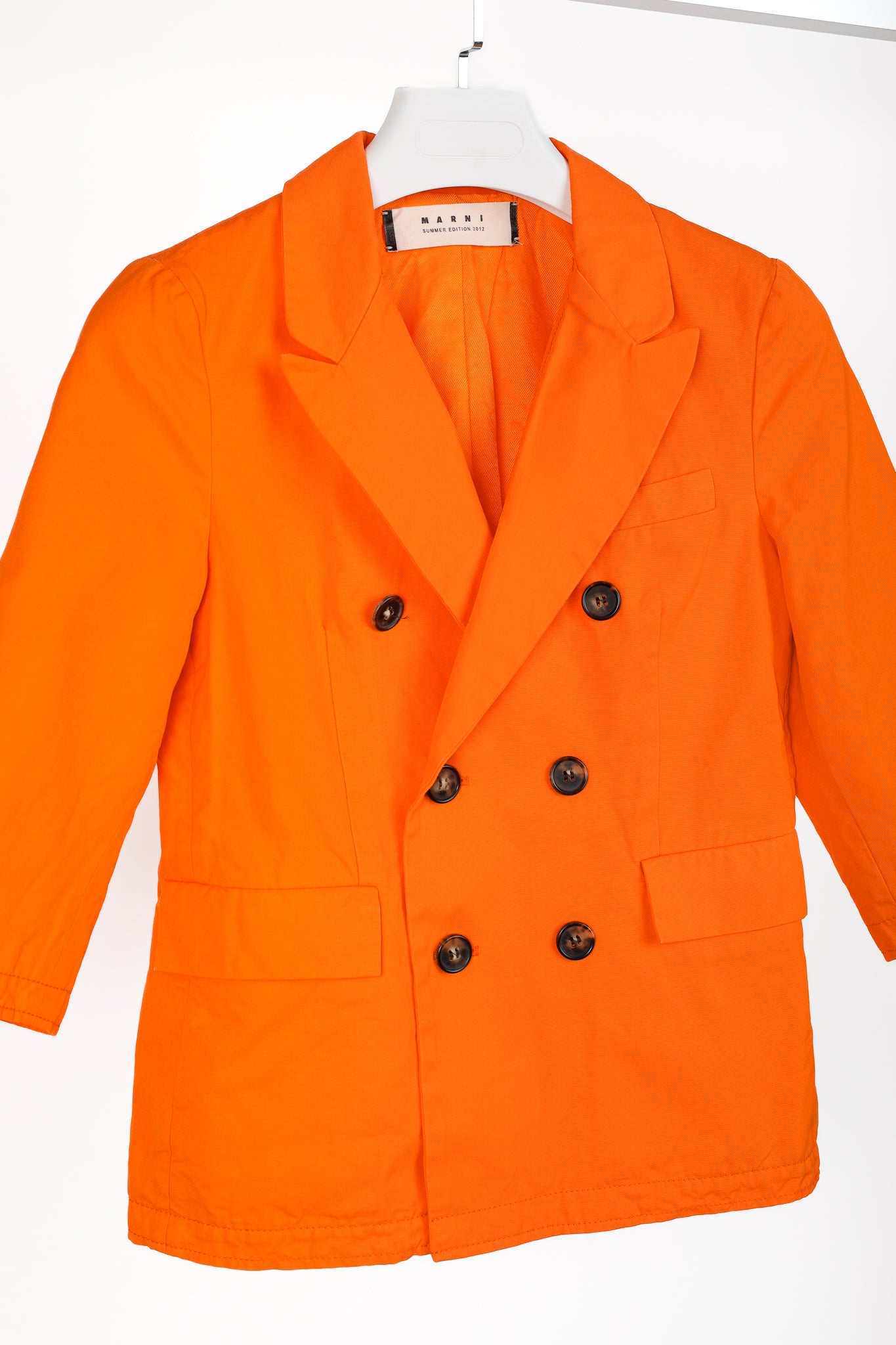 Marni SS/12 Orange Cotton Double-Breasted Blazer