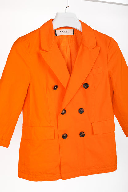Marni SS/12 Orange Cotton Double-Breasted Blazer