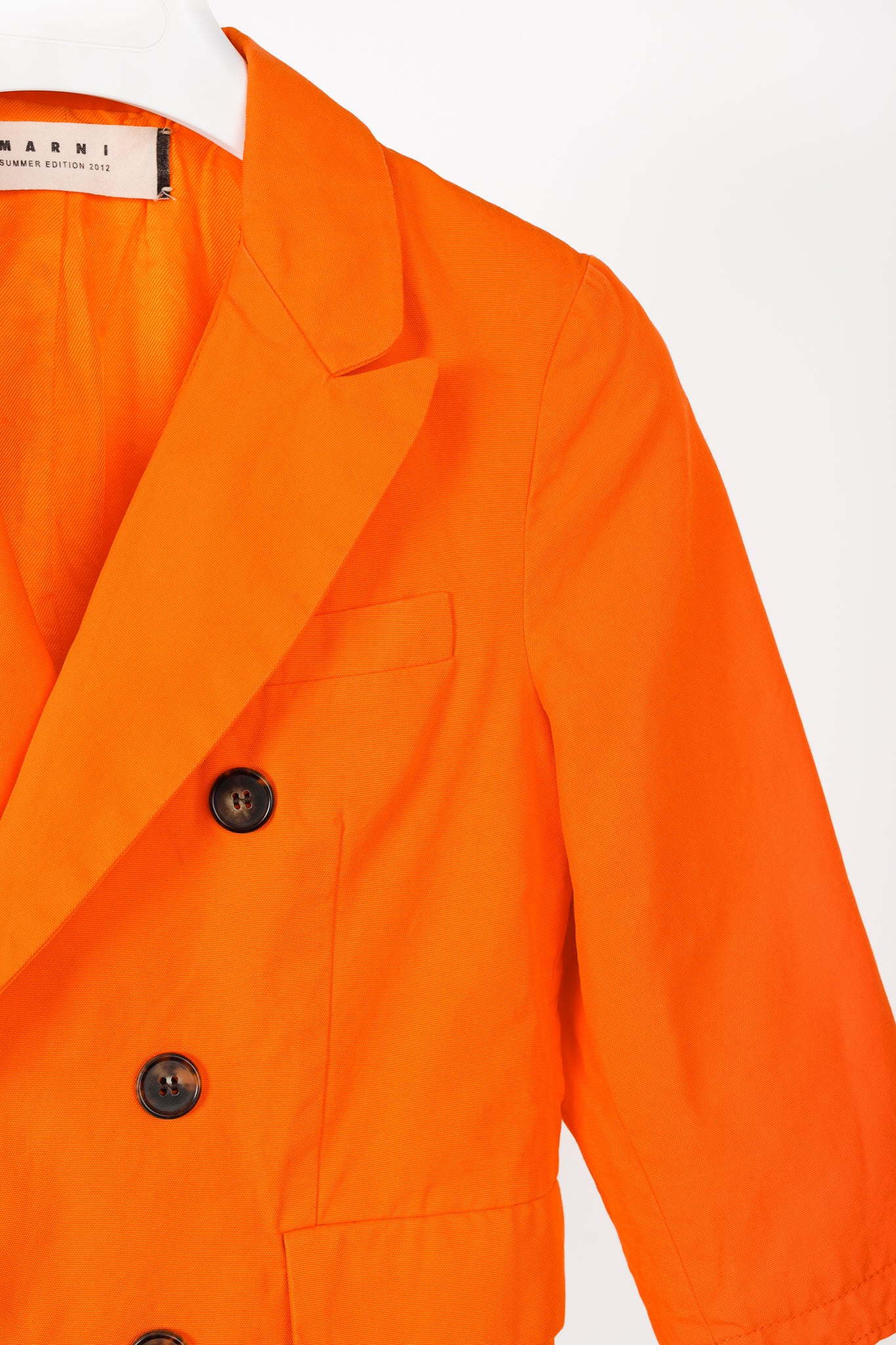 Marni SS/12 Orange Cotton Double-Breasted Blazer