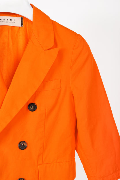 Marni SS/12 Orange Cotton Double-Breasted Blazer
