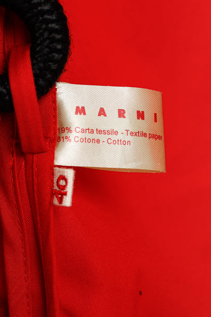 Marni SS/07 Runway Red Stretch-Cotton Waist-Tie Dress