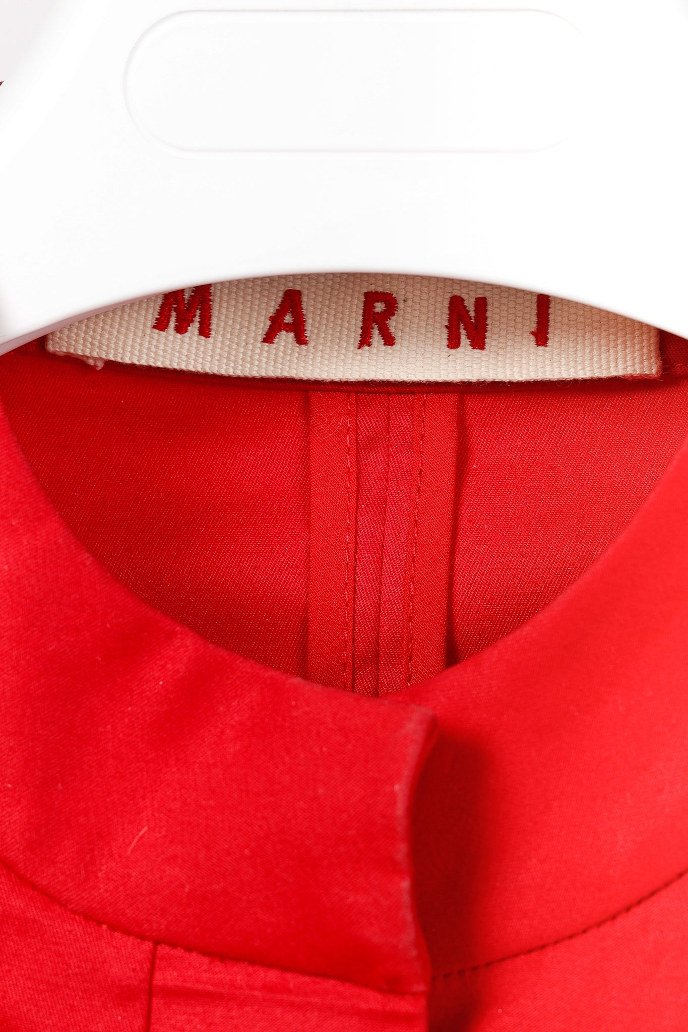 Marni SS/07 Runway Red Stretch-Cotton Waist-Tie Dress