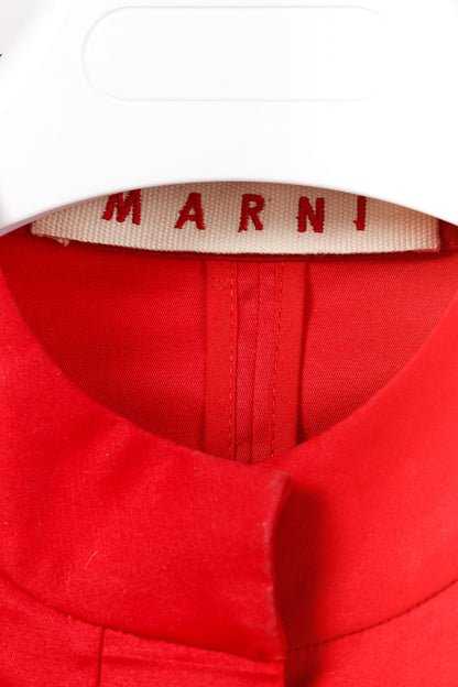 Marni SS/07 Runway Red Stretch-Cotton Waist-Tie Dress